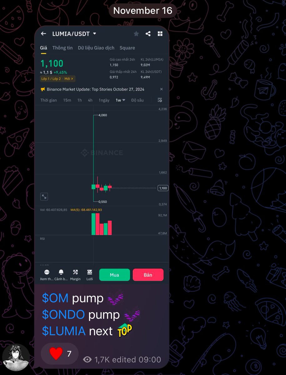 RichardDang's tweet image. $LUMIA | @BuildOnLumia 

Con hàng ẩn trend RWA ít người nhắc đến đã tăng trưởng X2 hơn từ entry Richard call.

Tầm nhìn ban đầu của Richard đánh giá $LUMIA cực kì cao khi là dự án xây dựng Layer-2 về RWA đầu tiên trên Binance nhưng đường giá lại undervalued. Lúc…