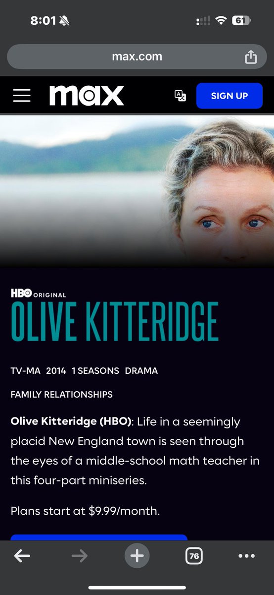 I'm watching Olive Kitteridge on Max, and it’s well done.

#booktoshow #booktoshowadaptation #seriesbasedonbook