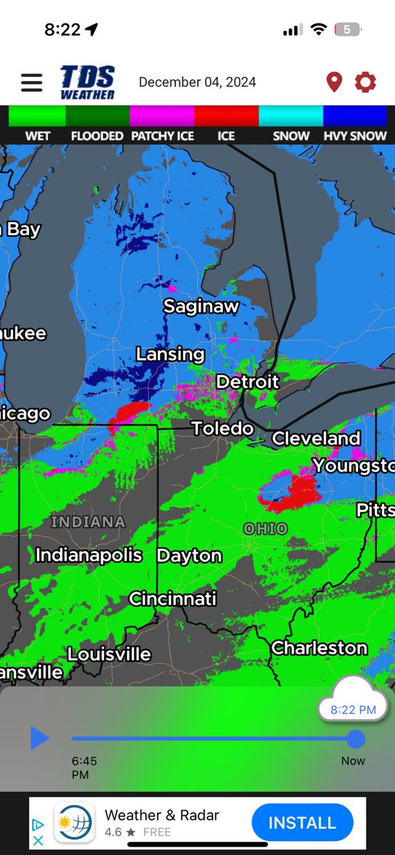 🥶 Blustery night ahead! A cold front passes with rain and snow ...