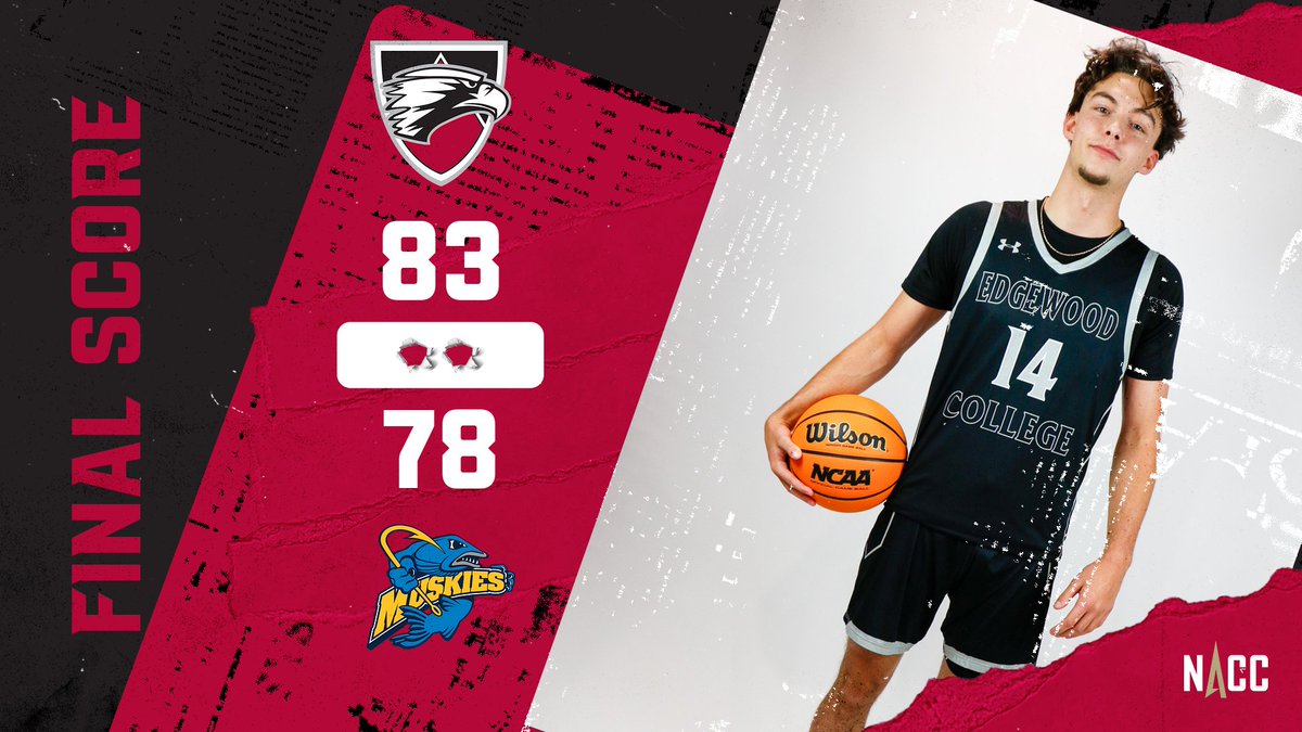 Five players in double-digits gives @ECEagles_BBall a NACC-opening VICTORY against the Muskies!

🏀Traeder 17 points
🏀Kirk 14 points
🏀Houtakker 8 points, 9 rebounds, 4 assists
🏀Hardyman 13 points
🏀Tousana 10 points, 3 assists, 1 steal
🏀Bowser 10 points

EC now 2-4, 1-0 NACC