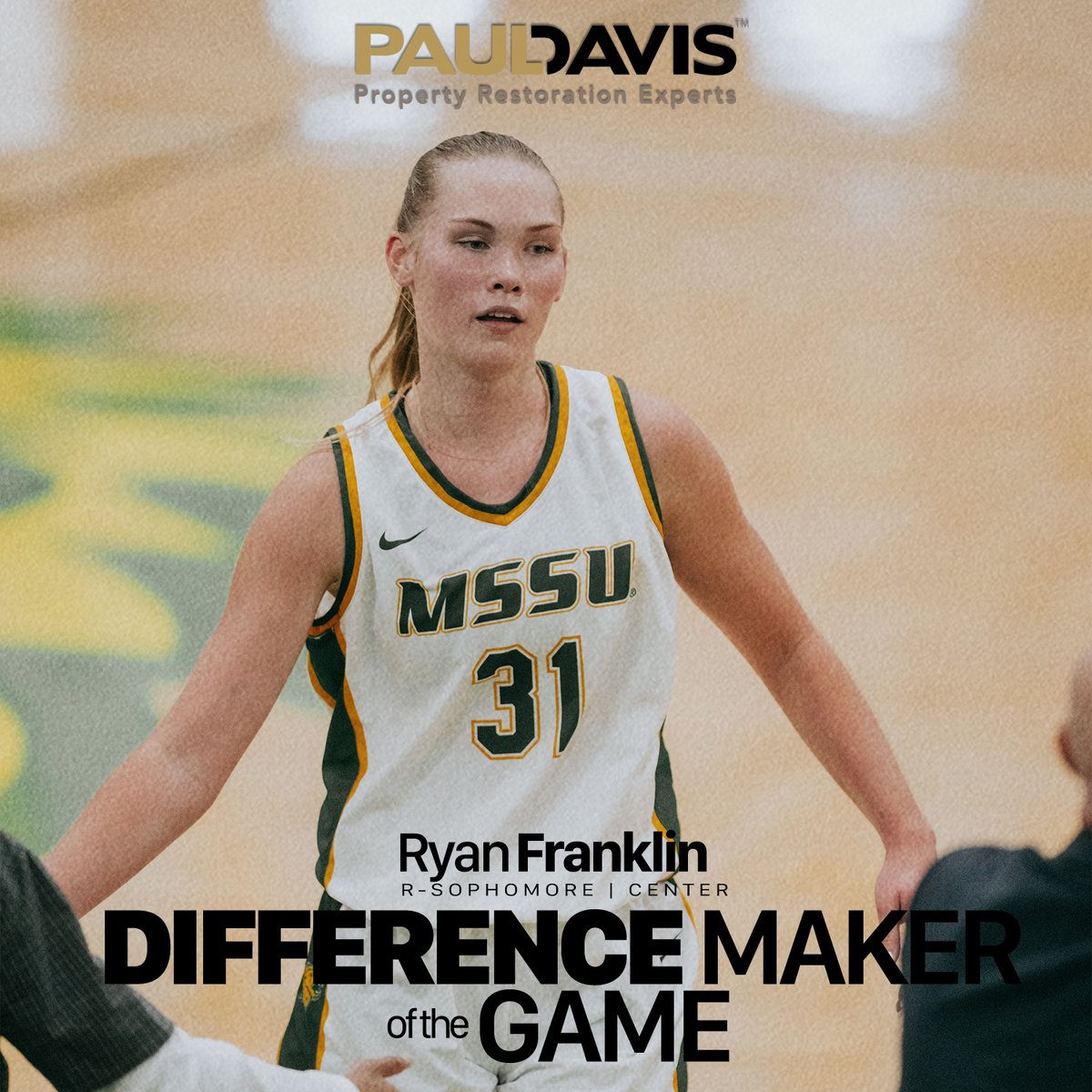 Lions center Ryan Franklin was named the Difference Maker of the Game, presented by Paul Davis Restoration, against Rogers State 🦁
 
Franklin finished the game with 13 points, 8 rebounds, and 1 assist 🏀