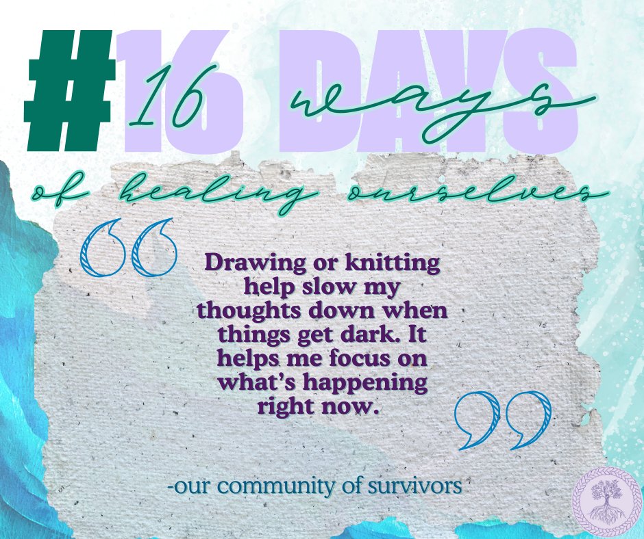 Day 10, shared with us by our community of survivors and healers.
#16DaysOfActivismAgainstGenderBasedViolence #16DaysOfActivism #16WaysofHealingOurselves
mpssas.org
info@mpssas.com
Call our 24/7 anonymous helpline: 1-800-461-2929
Contact Linda - Intake:(705) 394-4089