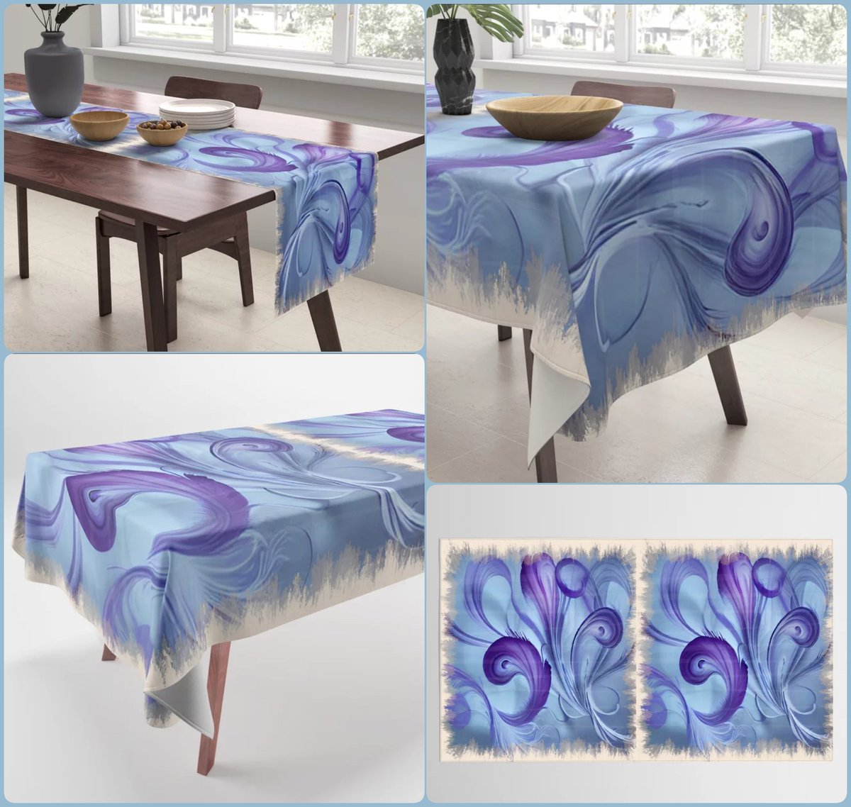 *SALE 30% Off* 
Twilight Echoes Tablecloth~by Art_Falaxy~
~Table Art Exquisite!~
#coasters #trays #mugs #coffee #society6 #artfalaxy #art #coolers #wine #water #placemats #tablecloths #runners

society6.com/a/products/twi…