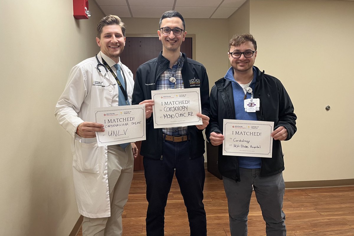 Celebrating match day with friends matching all over the country in their choice of specialty. I’m really proud to be part of this family ❤️

<a href="/UCFGNVIM/">NF Internal Medicine Residents</a> <a href="/UCF/">UCF</a> <a href="/UCFMed/">UCF College of Medicine</a> 
#fellowshipmatch2025 #residency #IMG
