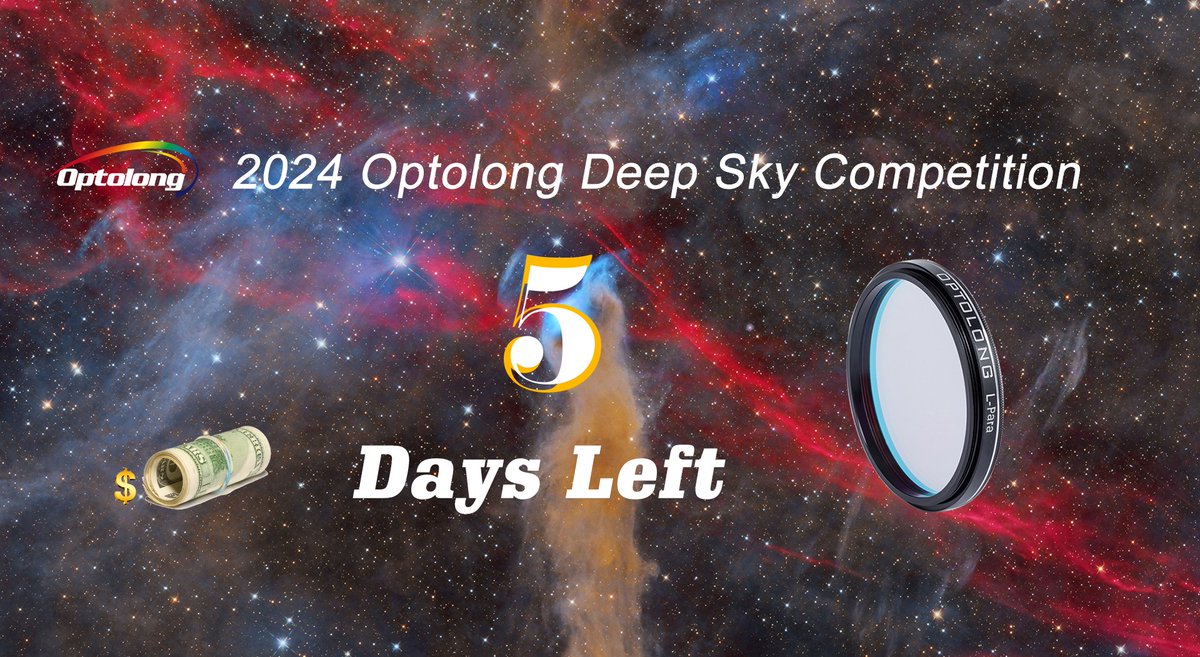 cathyhuang06's tweet photo. Only 5 days left to submit your work!
 📧market@optolong.com
Come on~
We are waiting for your brilliant photographs! 
Click here to read more details: https://t.co/t8bH5lhpv0
 #optolong #astro #astronomy #Competition #deepsky #Nebula https://t.co/bSAYFVwk31
