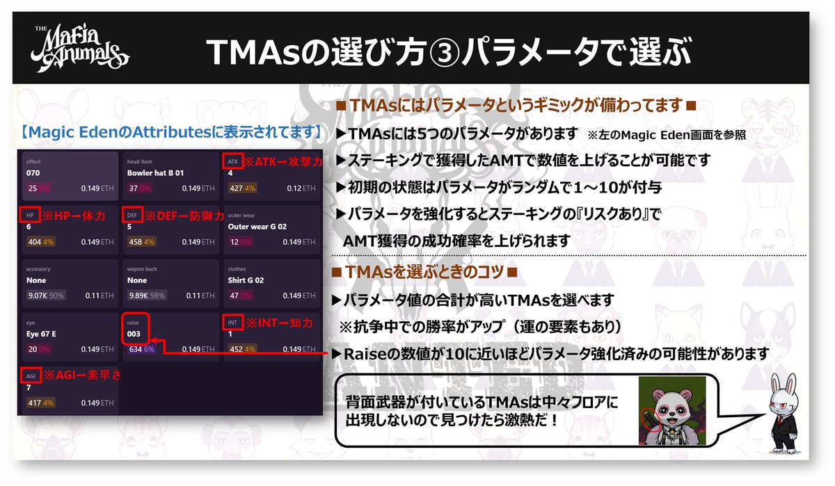 TMAは沼ポイントいっぱいあるけど、やっぱりお着換えガチャのシステムが個人的には最推しポイント～✨ 今日のムカイ先生の解説めっちゃ分かりやすい👀✨  便乗してウチの子のファッション歴をおまとめ紹介！ ガチャコンプしたい！遠い～🤣 打倒ジャック！♤