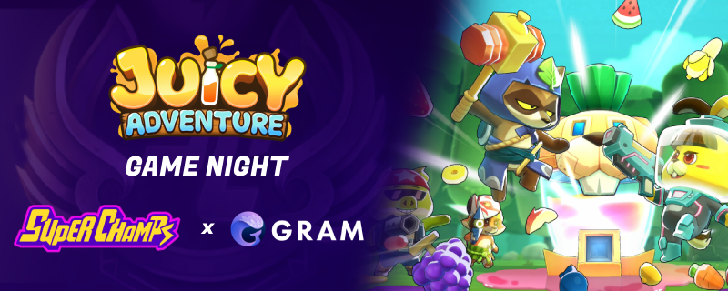 juicy_adventure's tweet photo. 🎮 Game Night with Super Champs 🎮

@SuperChampsHQ community will join the Juicy Adventure Frontier Test: BASE CAMP and the Game Night on Dec 5th at 14:00 UTC!

📍 Game Night: https://t.co/sKjjEEyc59
📍 Sign up (partner's quest): https://t.co/6btrLPwp80 

Don't miss the fun! 🥳