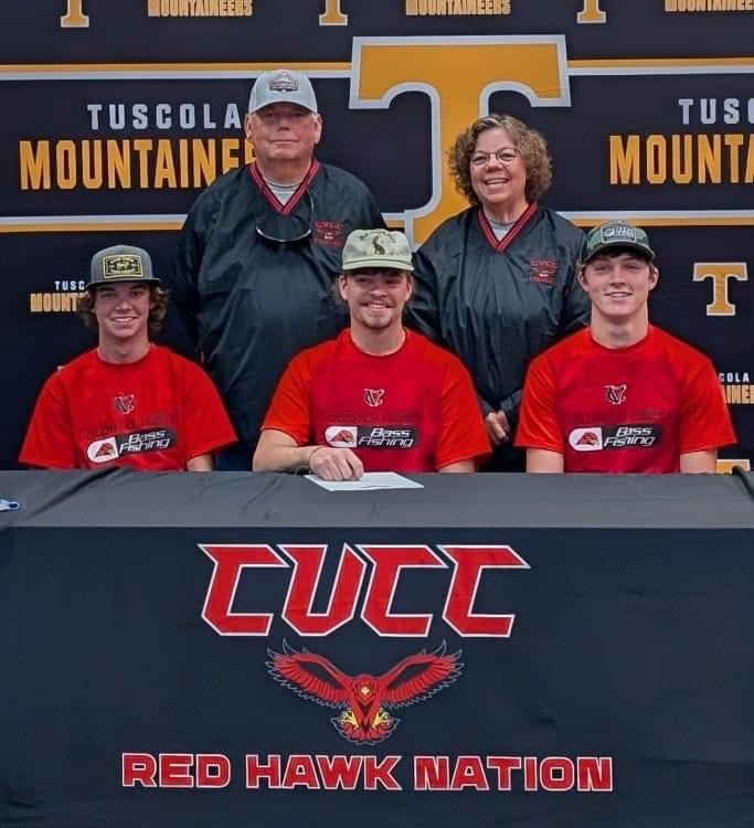 We would like to welcome three new anglers to the CVCC Red Hawk bass fishing team for the 2025-26 season!

Evin Moore, Levi Brooks and Bridger Jones from The Haywood Anglers (Waynesville, N.C. area) will be joining our program next fall. 

Welcome to #RedHawkNation