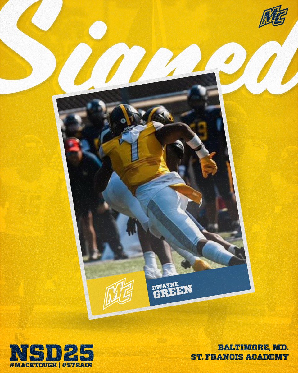 Merrimack Football (@merrimack_fb) on Twitter photo Welcome in this stud edge rusher to the D-Line room‼️ SFA to the MACK ‼️ <a href="/dwaynetgreenjr/">Dwayne Green Jr.</a>
#MackTough // #STRAIN // #NSD25 Welcome in this stud edge rusher to the D-Line room‼️ SFA to the MACK ‼️ <a href="/dwaynetgreenjr/">Dwayne Green Jr.</a>
#MackTough // #STRAIN // #NSD25