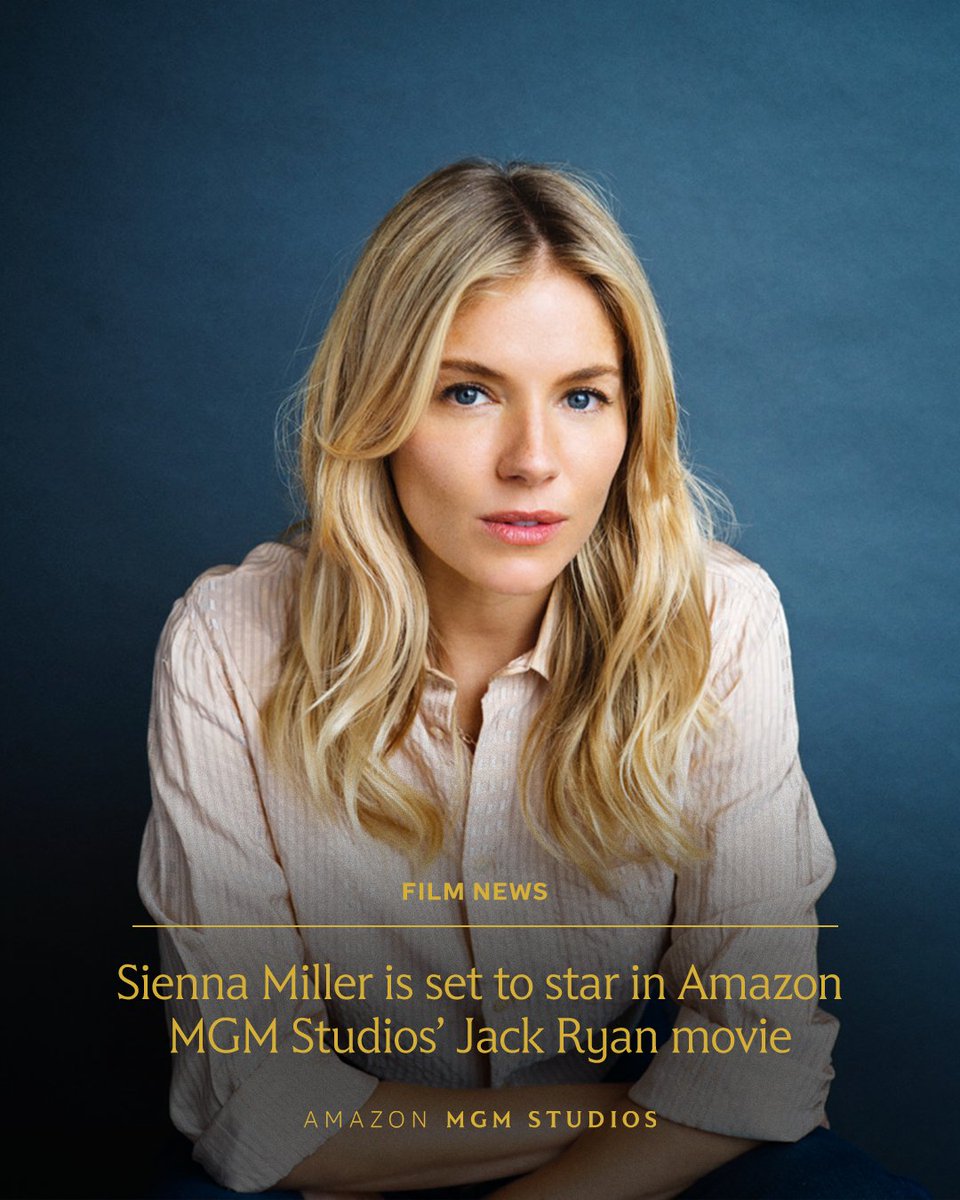 Sienna Miller is set to star in Amazon MGM Studios’ Jack Ryan movie, alongside previously announced star and producer John Krasinski, in addition to the returning cast from the series, Wendell Pierce and Michael Kelly.