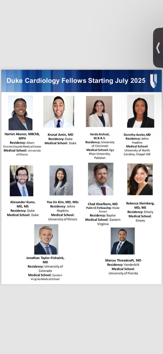 Robert Mentz, MD (@robmentz) on Twitter photo Congrats to the incoming <a href="/DukeCardFellows/">Duke Cardiology Fellows</a> class!
What a rockstar crew!
Welcome to the <a href="/DukeHeartCenter/">Duke Heart</a> Family! Congrats to the incoming <a href="/DukeCardFellows/">Duke Cardiology Fellows</a> class!
What a rockstar crew!
Welcome to the <a href="/DukeHeartCenter/">Duke Heart</a> Family!