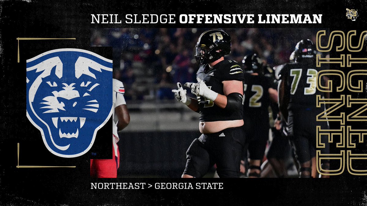 FB | 𝙽𝚎𝚒𝚕 𝚂𝚕𝚎𝚍𝚐𝚎 &gt;&gt; 𝙶𝚎𝚘𝚛𝚐𝚒𝚊 𝚂𝚝𝚊𝚝𝚎

The 2️⃣ year starter on the offensive line at #NEMCC is returning to his native Georgia to continue his 🏈 career!!

🐯 #TigerTown ▶️ #LightItBlue