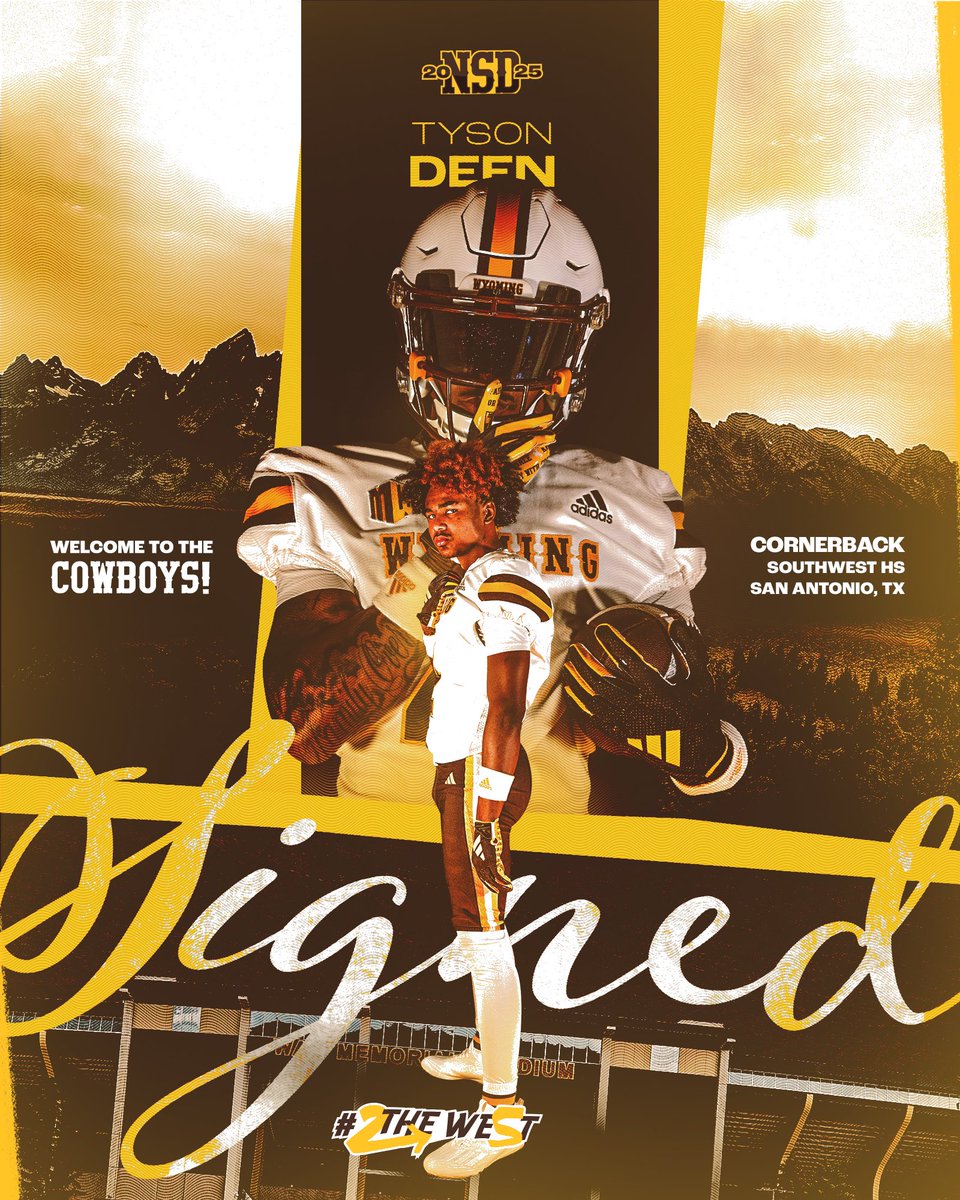 wyo_football's tweet image. Versatile.
Playmaker.
Fearless.

✍️

#2THEWE5T • @tyson_deen  • #NSD25