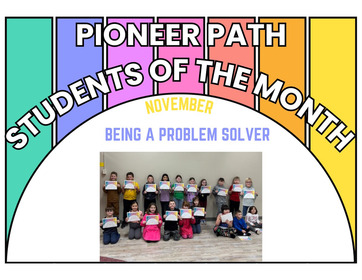 Congratulations to our November students of the month for being great problem solvers! @ChannahonPride