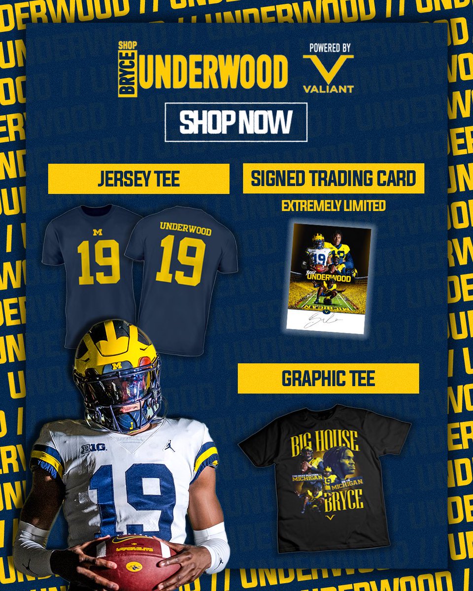 I will always remember the journey that got me here.  I appreciate everybody’s support, let’s go all the way!  #onenine

Go Blue〽️

➡️ Check out my official gear and rep with me on the journey ahead: 

bryceunderwood.com
