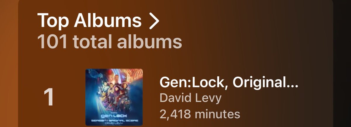 KaylaMarieWind's tweet photo. It seems as though I really enjoyed the Gen:Lock soundtrack this year according to my Apple Music replay 😅😅😅 

@DavidLevyMusic 

(Fantastic soundtrack btw— def recommend y’all give it a listen) https://t.co/uxa59qkbAi