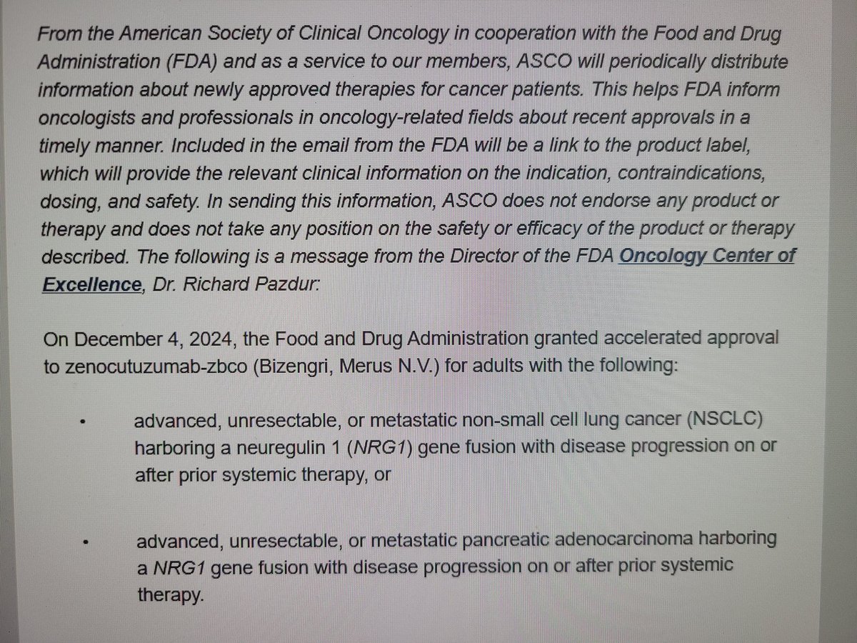 Edgardo S. Santos, M.D., FACP, FASCO (@edgardosantosmd) on Twitter photo Finally, our lung cancer patients and pancreas cancer with NRG1 fusion protein (genomic alteration) have a new treatment. Zenocutuzumab. Remember to test all your patients with NSCLC using next generation sequencing (NGS), which includes DNA and RNA analyses. <a href="/IASLC/">IASLC</a> <a href="/OncologyInst/">The Oncology Institute</a> Finally, our lung cancer patients and pancreas cancer with NRG1 fusion protein (genomic alteration) have a new treatment. Zenocutuzumab. Remember to test all your patients with NSCLC using next generation sequencing (NGS), which includes DNA and RNA analyses. <a href="/IASLC/">IASLC</a> <a href="/OncologyInst/">The Oncology Institute</a>