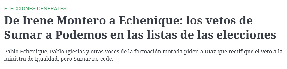 Muchos sospechamos que la "operación Sumar" consistía en apartar, como si fueran fusibles quemados, a los miembros de Podemos que NO se podían corromper.

Principalmente: Irene Montero y Pablo Echenique.
 🧵⬇️