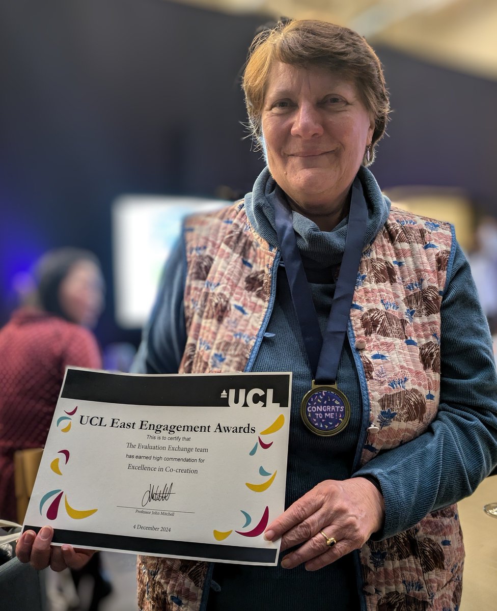 Evaluation Exchange (@evaluationexch) on Twitter photo Congratulations to us! Highly Commended for 'Excellence in Co-creation'. <a href="/UCLEastEngage/"><a href="/UCLEast/">UCL East campus</a>Engage</a> Engagement Awards. Caroline from <a href="/compostlondon/">Compost London</a> is chuffed. As are we all! @UCLEast <a href="/UCL_IEDE/">UCL Inst. for Environmental Design and Engineering</a> Congratulations to us! Highly Commended for 'Excellence in Co-creation'. <a href="/UCLEastEngage/"><a href="/UCLEast/">UCL East campus</a>Engage</a> Engagement Awards. Caroline from <a href="/compostlondon/">Compost London</a> is chuffed. As are we all! @UCLEast <a href="/UCL_IEDE/">UCL Inst. for Environmental Design and Engineering</a>