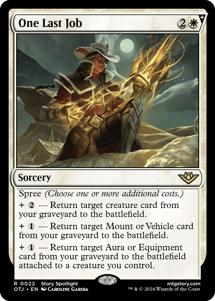 zman804's tweet photo. @Creative_Combos @fireshoes I know it's stretching into a third color, but have you thought about One Last Job? It can get Calamity plus something else. I've enjoyed the card a lot https://t.co/TvoxIZ8GPJ