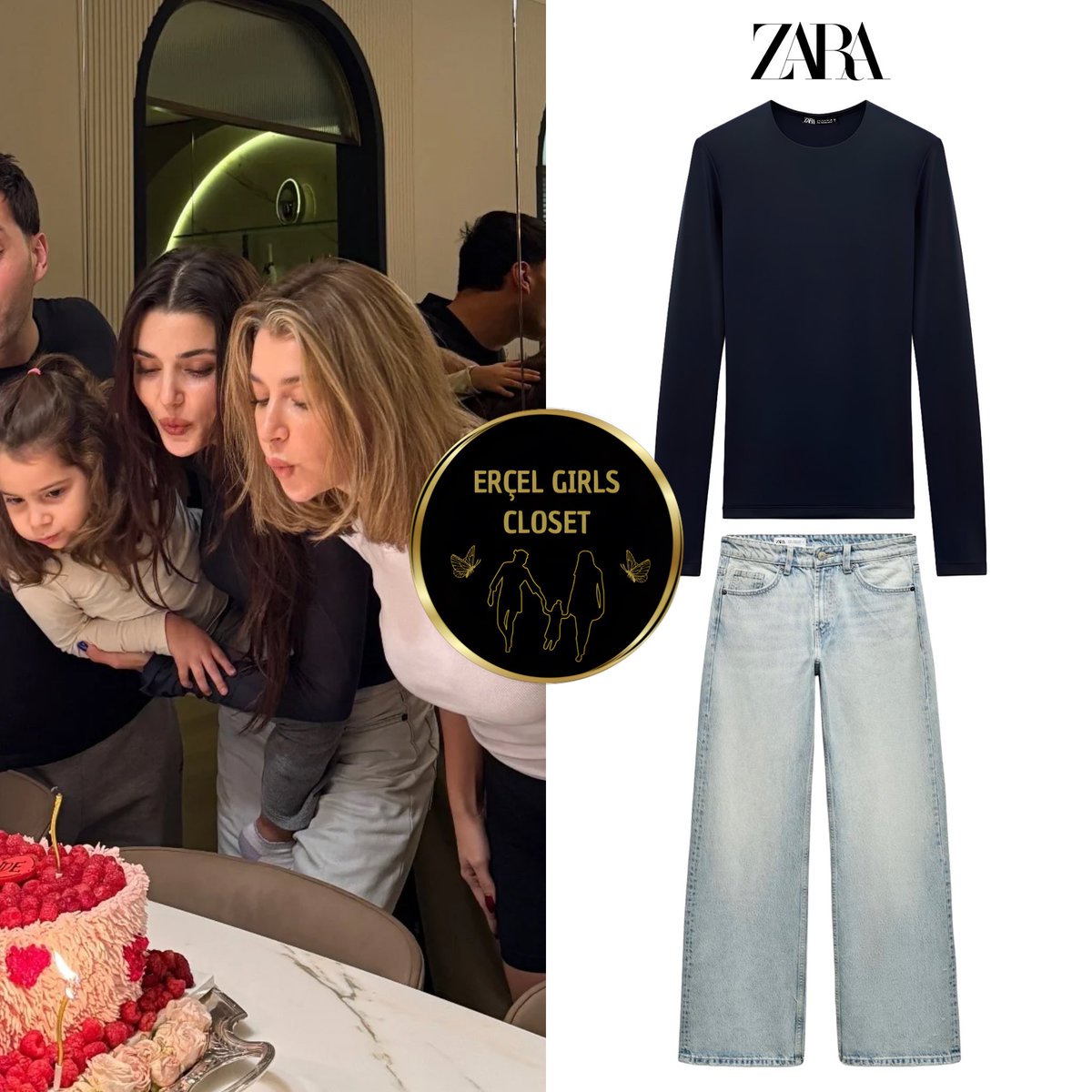 ErcelGirlCloset's tweet photo. ∎ @HandeErcel at her birthday dinner🎂
(24-11-2024)
She’s wearing:

❥ Long Sleeve Polyamide T-Shirt: @ZARA 
12,95€
Ref. 3641/857/401

❥ TRF Wide-Leg Mid-Waist Jeans: @ZARA 
29,95€
Ref. 6045/227/406

#HandeErçel ʚĭɞ #ErçelGirlsCloset https://t.co/jTTMOFlib9