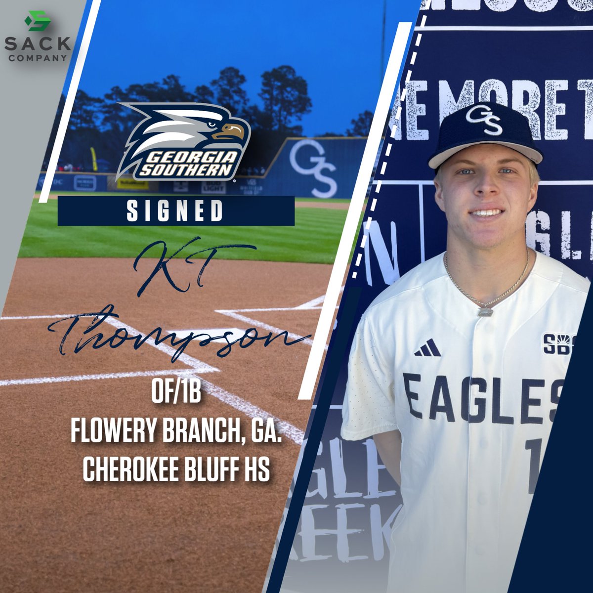 Welcome to Statesboro, <a href="/KT_Thompson14/">Kaden “KT” Thompson</a>! 🦅

#HailSouthern