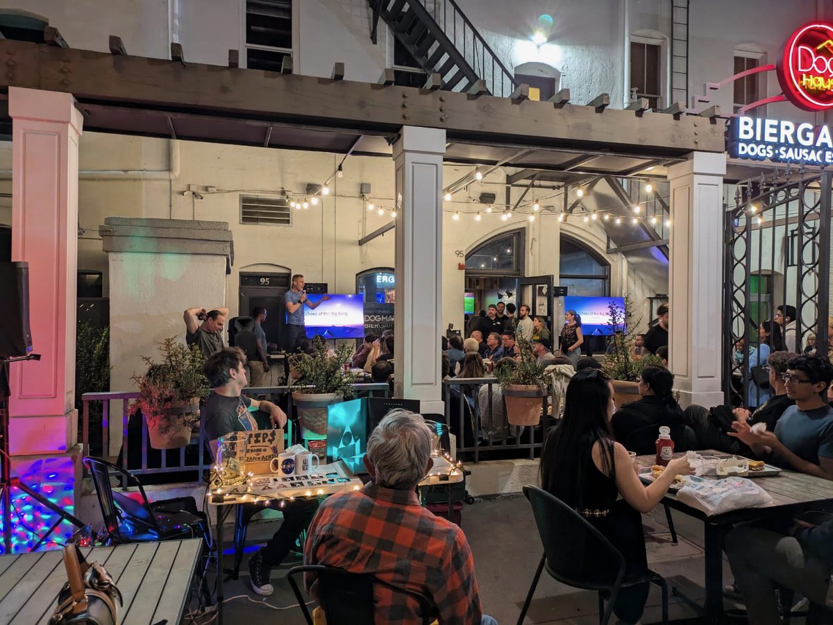 October's Astronomy on Tap featured a presentation by NASA JPL scientist Dr. Albert Wandui discussing the "echoes of the Big Bang", the Cosmic Microwave Background.  It was a fun evening, and now the video is available to watch on our YouTube channel:

youtube.com/watch?v=ZIcc7w…