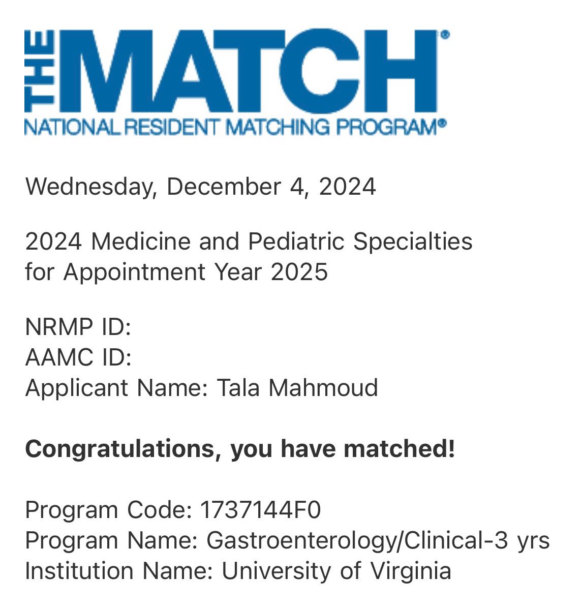 Tala Mahmoud, MD (@talamahmoudmd) on Twitter photo I’m going to be a Gastroenterologist!!!💩
Can’t wait to continue my journey at my top choice <a href="/uvagastro/">UVA GI Hep</a> in my dream specialty alongside my husband! #GImatch #Match2025 I’m going to be a Gastroenterologist!!!💩
Can’t wait to continue my journey at my top choice <a href="/uvagastro/">UVA GI Hep</a> in my dream specialty alongside my husband! #GImatch #Match2025