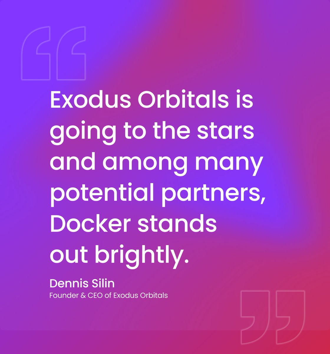 Rocket science isn’t just for scientists! 🚀 <a href="/exodusorbitals/">EXODUS ORBITALS</a> is using Docker to turn years of satellite software development into days. 🛰️ 

See how containerized apps are making space innovation accessible. Read the full case study: bit.ly/3CZ5O9f

#SpaceTech #Docker