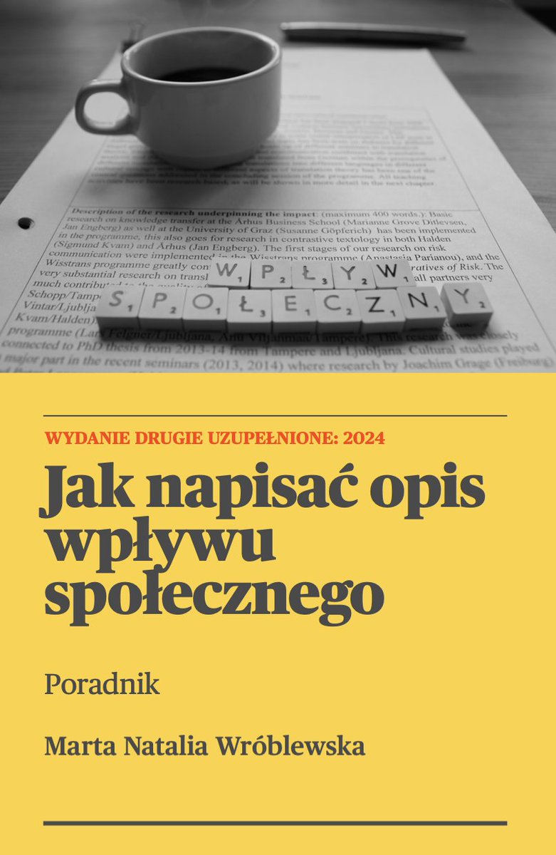 Dziś ukazał się mój ebook "Jak napisać opis wpływu społecznego". Zapraszam po więcej informacji na mój blog martawroblewska.pl/jak-napisac-op… i do sklepiku naffy.io/marta-wroblews…. #wplywspoleczny #ewaluacja #impact #impactevaluation