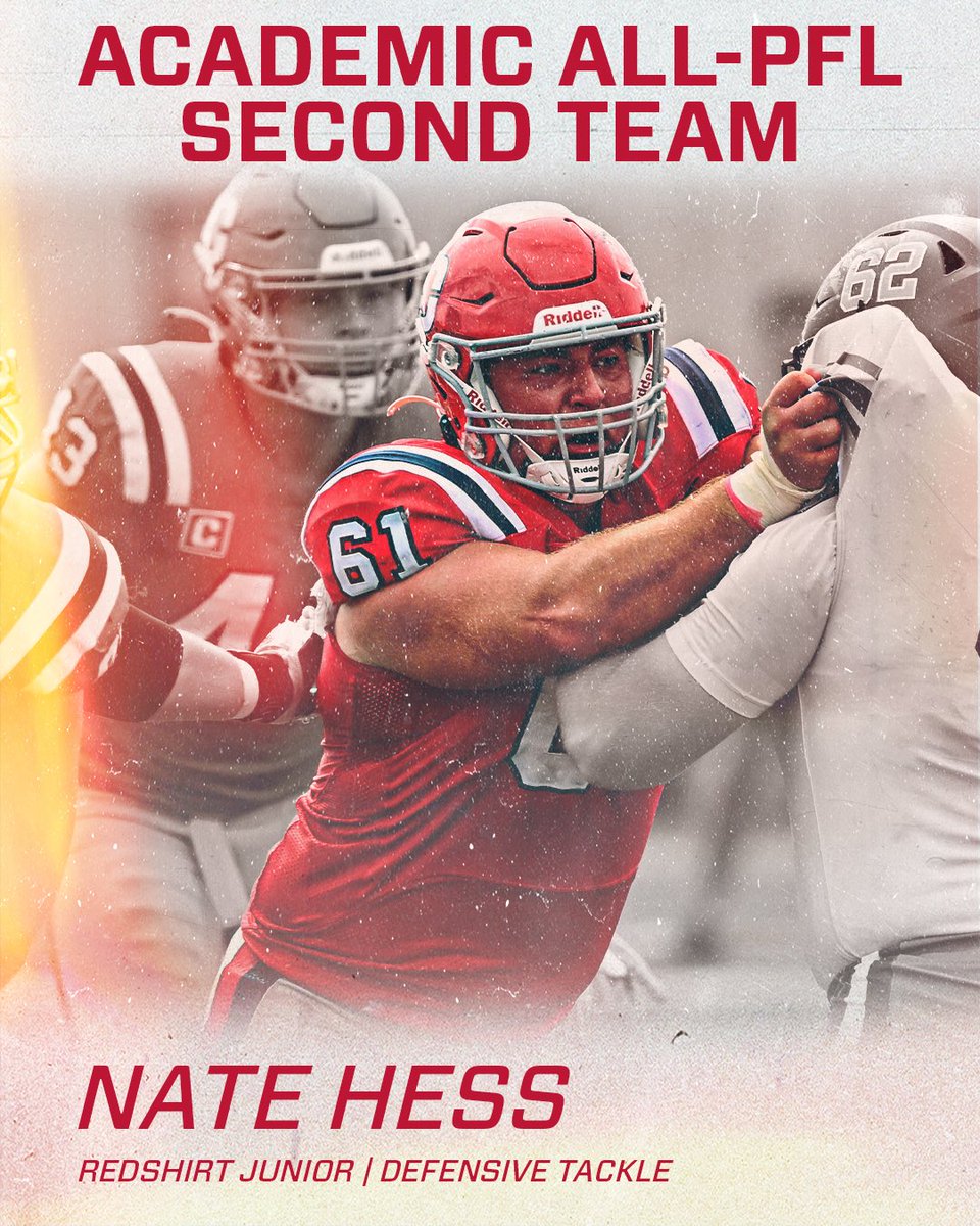 2024 ACADEMIC ALL-PFL SECOND TEAM🏈✈️

Congrats to Nate Hess 👏

#FlyerFootball // #GoFlyers