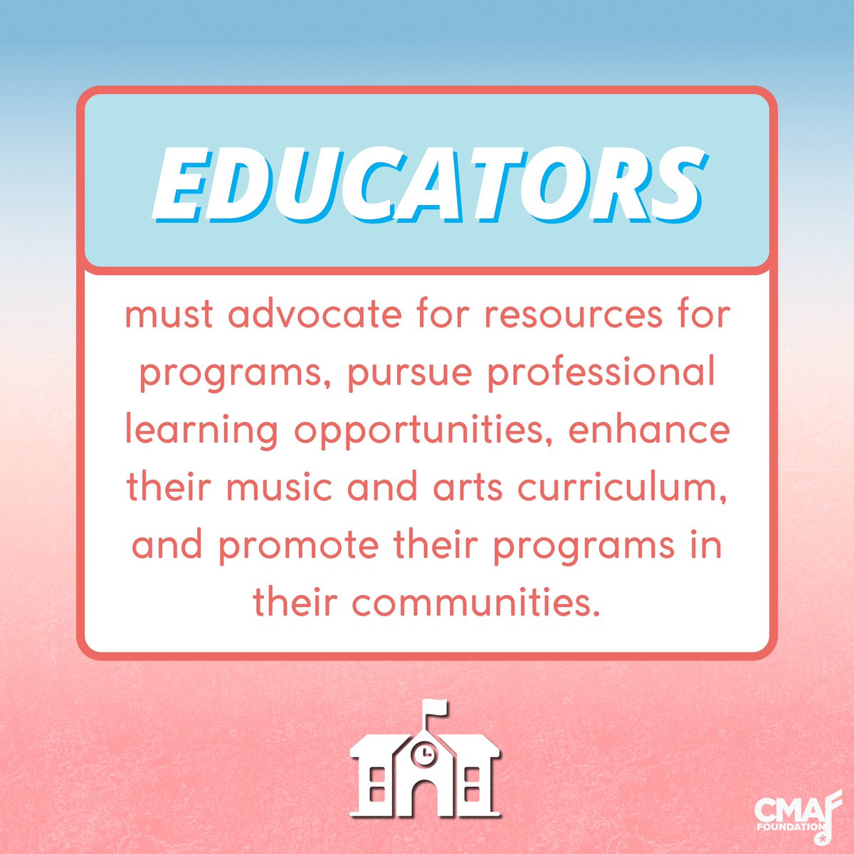 cmafoundation's tweet photo. As we reflect back on 2024, we’re incredibly proud to have released the results of our multi-year State of the Arts assessment in “Face the Music: A Case Study for Expanding Music and Arts Education in Schools.” 📚
Learn more using the link in bio!
#MusicEducation #CMAF https://t.co/qDbBENW4zi
