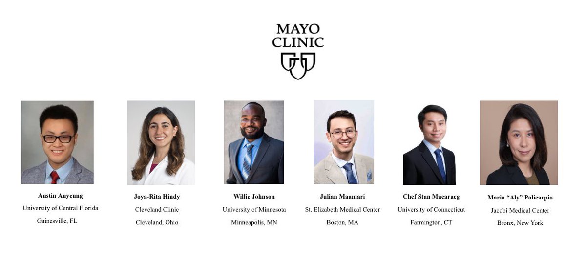 Meet our incoming #MayoIDFellowship Class! 

Six stellar physicians will join us for their ID fellowship training starting in 2025! Congratulations to all of you, and we welcome you to the Mayo Clinic family!