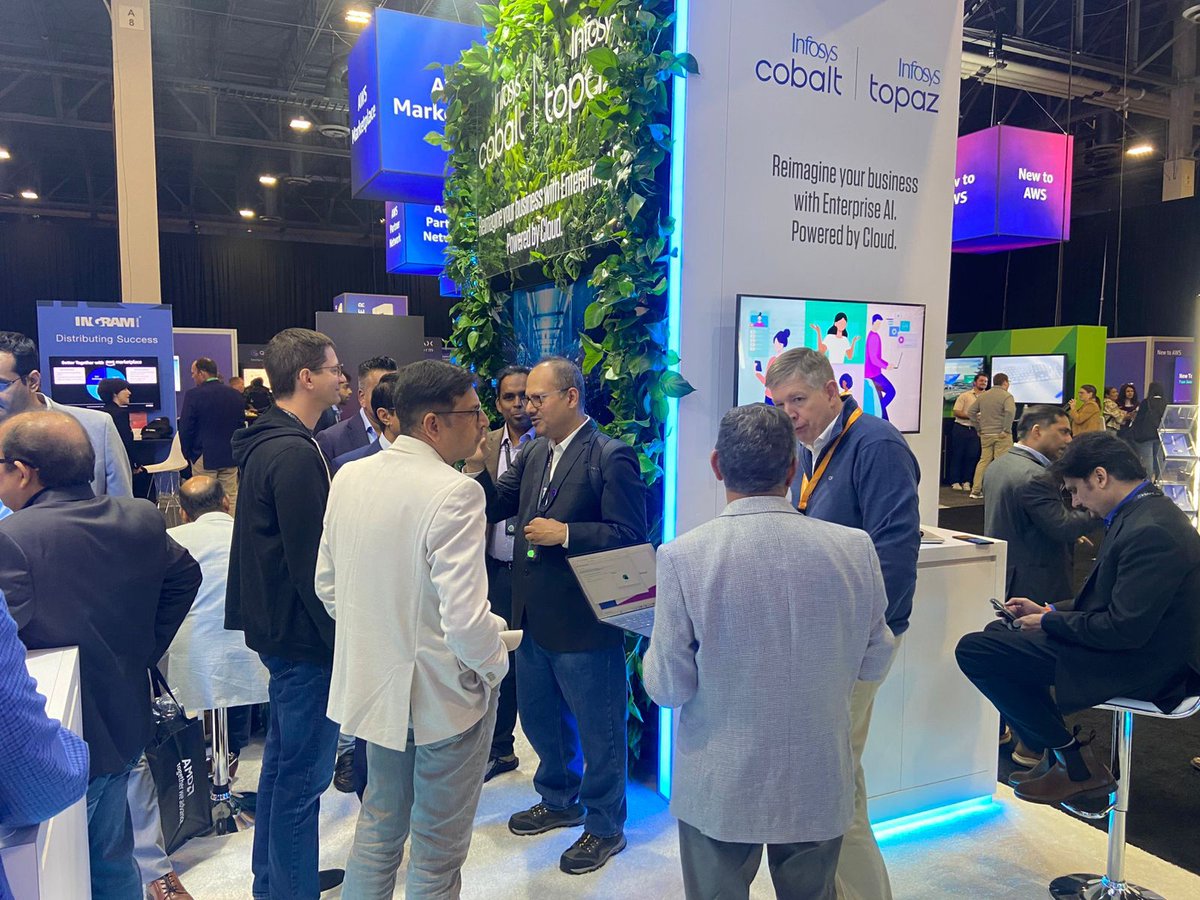 InfosysAmericas's tweet image. Conversations continue on Day 3 of AWS ReInvent. What a great time at the Infosys booth!

#InfosysCobalt #InfosysTopaz #awsreinvent #InfyAtReInvent24 #AWS_Partners #EnterpriseAI