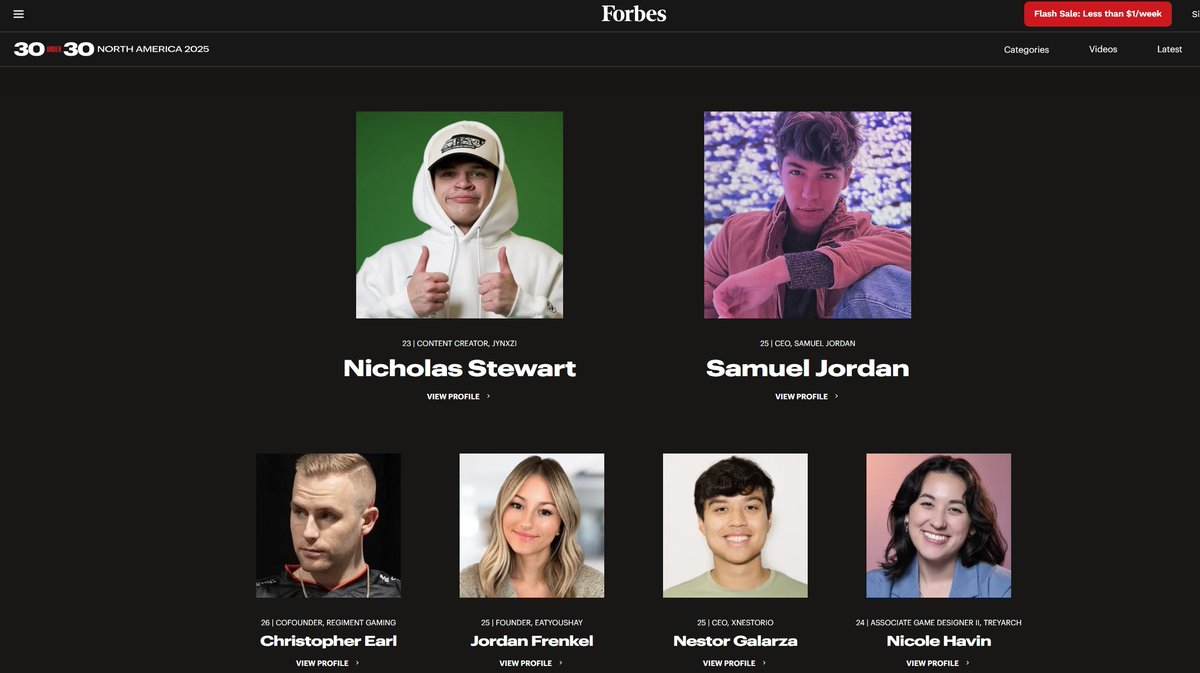 So incredibly honored to share that I got picked for <a href="/Forbes/">Forbes</a> 30 under 30 list this year in their gaming category. I never imagined growing up that my passion for designing games and products I find fun and beautiful could lead to all this. Thank you anyone who has supposed any of