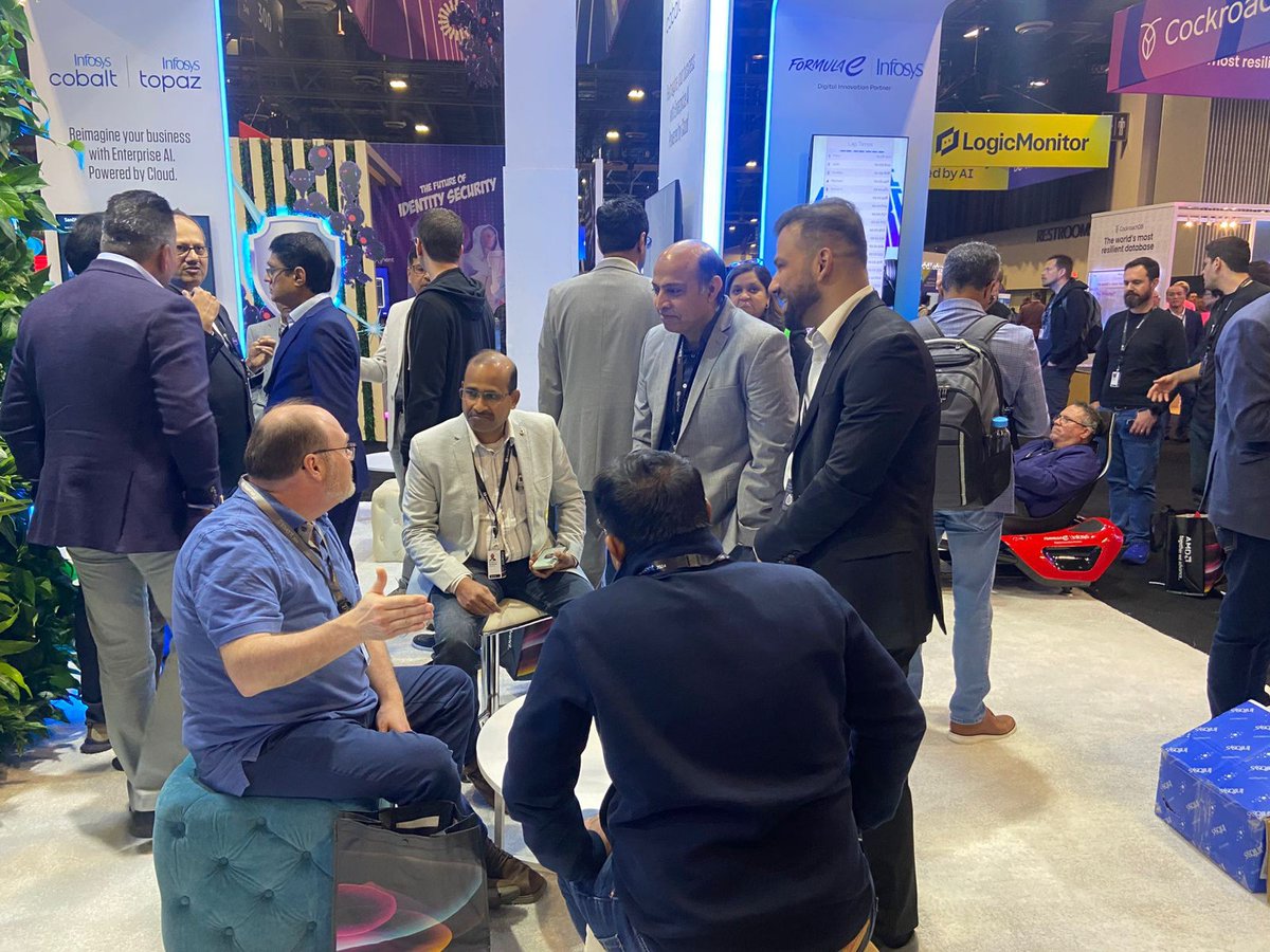 InfosysAmericas's tweet image. Conversations continue on Day 3 of AWS ReInvent. What a great time at the Infosys booth!

#InfosysCobalt #InfosysTopaz #awsreinvent #InfyAtReInvent24 #AWS_Partners #EnterpriseAI