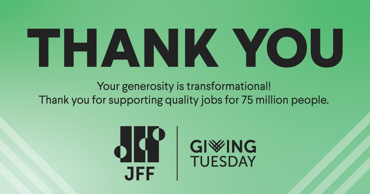 Jobs for the Future (JFF) tweet media