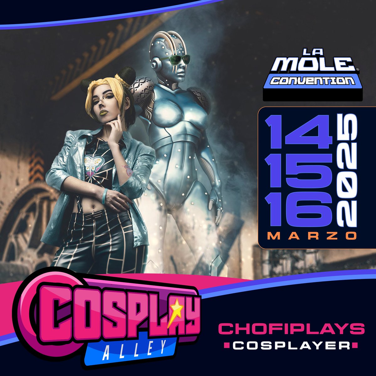 lamolemx's tweet photo. ✂️ @ChofiPlays es una cosplayer y streamer originaria de Tamaulipas. Conocida por sus fans como La Señora Cosplayer, se caracteriza por traer a la realidad a diversas mamás de la ficción, entre muchos otros personajes. 
❤️‍🔥 ¡Convive con ella en el #CosplayAlley de #LaMole2025! https://t.co/n3wXI1vbD4