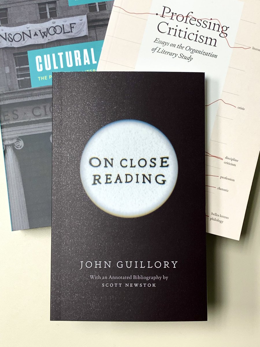 John Guillory’s “On Close Reading” is here! See also Scott Newstok’s companion website, Close Reading Archive: closereadingarchive.org 

Orders placed directly with <a href="/UChicagoPress/">UChicagoPress</a> are shipping now (30% off with promo code UCPNEW): tinyurl.com/4ew4tm6h