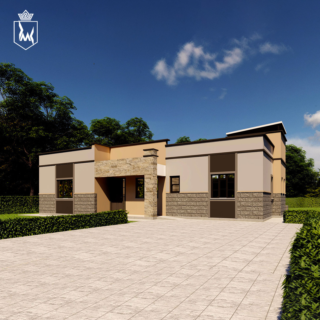 3 Bedroom Bungalow design in Kakamega county
Done with passion and precision.

-Contemporary design✅
-Rustic accents✅
-Hidden roof✅
-Bold lines✅

Now lets turn this beauty into reality. 
Mungu Mbele
#bungalow #architecture #contemporary #upcountry #december #home #jengaushago
