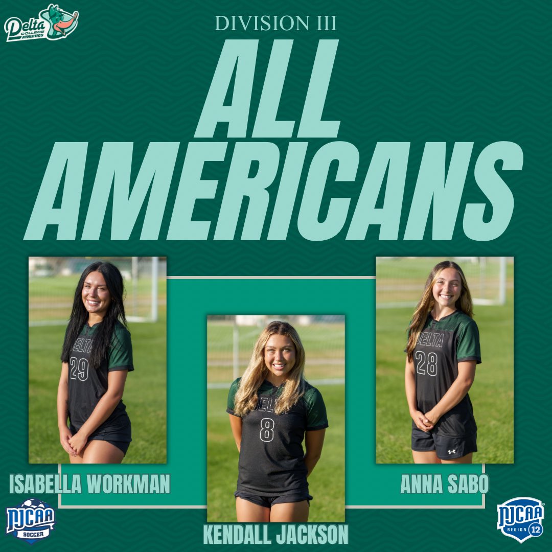 delta_pioneers's tweet photo. Congratulations to our volleyball All-American Sarah Hauck and our soccer All-Americans Isabella Workman, Kendall Jackson, and Anna Sabo. Our players hard work and dedication has shown through again and again. 👏🏻👏🏻 
#DCAthletics #Jucotough https://t.co/DAimGwEkmB