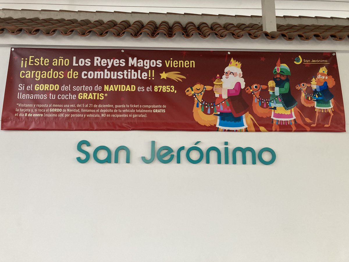 essanjeronimo's tweet image. Queridos amigos, que vuestros vehículos también tengan su regalo de Reyes!

Venid a repostar al menos una vez, desde mañana día 5 hasta el 21 de Diciembre, guarda tu ticket, y si el Gordo de Navidad es el 8️⃣7️⃣8️⃣5️⃣3️⃣, te llenamos el coche GRATIS el día 8 de Enero!
🫅🐫🤴🏼🐫🤴🏿🐫⛽️