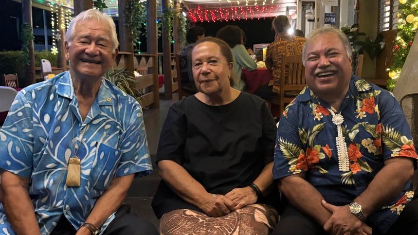 #PacificWay moments, milestones, and a rare capture of our champions for regionalism as former Pacific Islands Forum Secretaries-General Tuiloma Neroni Slade (2008-2014) and Dame Meg Taylor (2014-2021) caught up with  SG Baron Waqa in Suva this week.  
#regionalism #Pacific2050