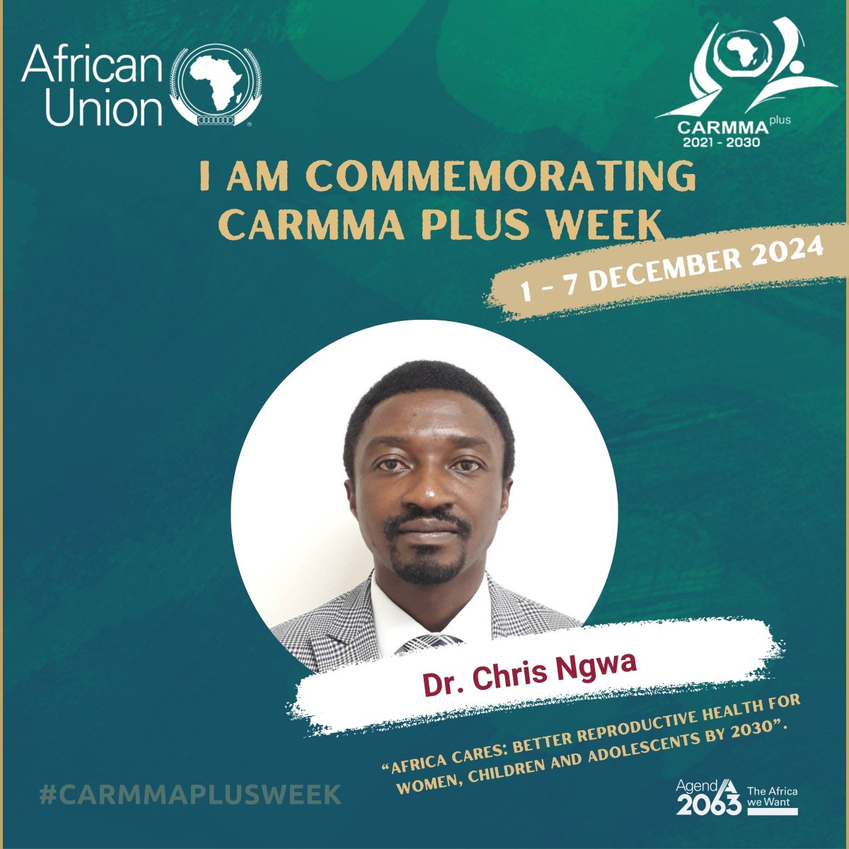 ch_ngwa's tweet photo. #CARMMAPlusweek is here! This re-strengthened African Union campaign accelerates action on maternal, child & adolescent health. Goals: broaden partnerships, boost leadership, & improve outcomes for women & youth. #Agenda2063
@CARMMAfrica @_AfricanUnion @AU_HHS @UNICEF_AUOffice https://t.co/GQFXOHGzdu