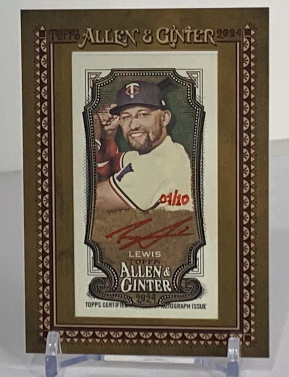 CardsDustin's tweet image. Love this new Royce A&G /10 Red Ink I picked up today!
2024 Topps Allen & Ginter Royce Lewis /10 Red Ink Auto - Twins