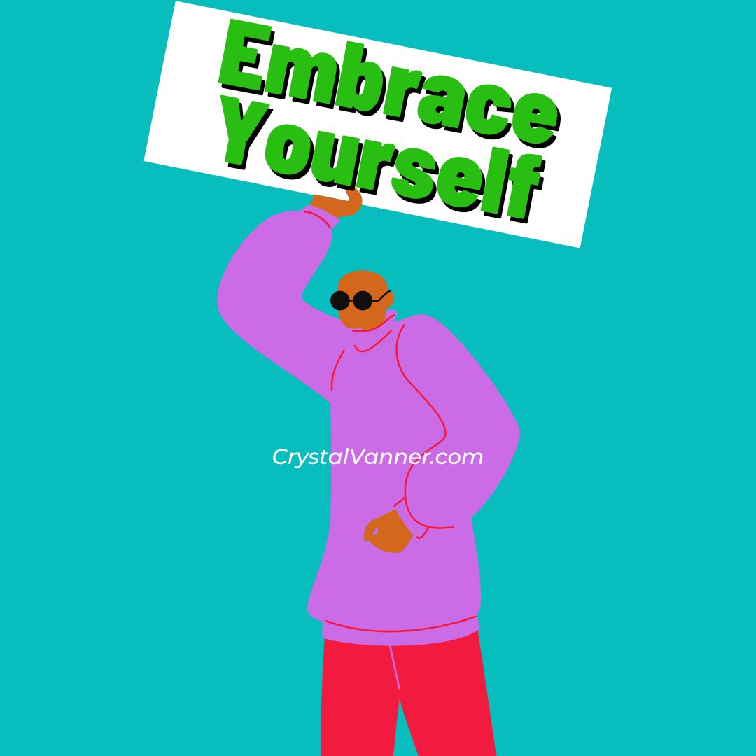 CrystalVanner's tweet photo. When's the last time you hugged yourself? Get peer support https://t.co/WZuiGd7nop and remember: "Be good to yourself, be kind to others, and whatever your journey... Enjoy it!" ~CV https://t.co/BqHmUl9cTs