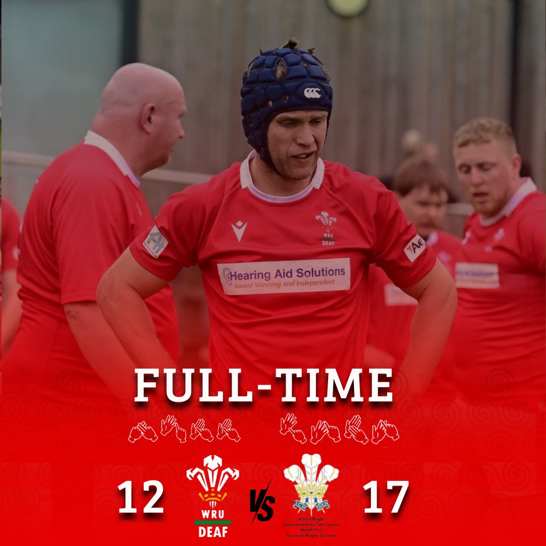 WRU Deaf (@walesdeafrugby) on Twitter photo A loss in brutal conditions. Congratulations to <a href="/WelshFireRugby/">Welsh Fire Services Rugby</a>. A tough battle, but proud of the fight we put in till the end.
Brwydr galed ond yn falch o’r angerdd tan y diwedd.
#WalesDeafRugby | #NoBarriers | #DeafRugby | #DeafSport | #DeafCommunity
✍️ <a href="/edit7_media/">Edit 7 Media</a> A loss in brutal conditions. Congratulations to <a href="/WelshFireRugby/">Welsh Fire Services Rugby</a>. A tough battle, but proud of the fight we put in till the end.
Brwydr galed ond yn falch o’r angerdd tan y diwedd.
#WalesDeafRugby | #NoBarriers | #DeafRugby | #DeafSport | #DeafCommunity
✍️ <a href="/edit7_media/">Edit 7 Media</a>