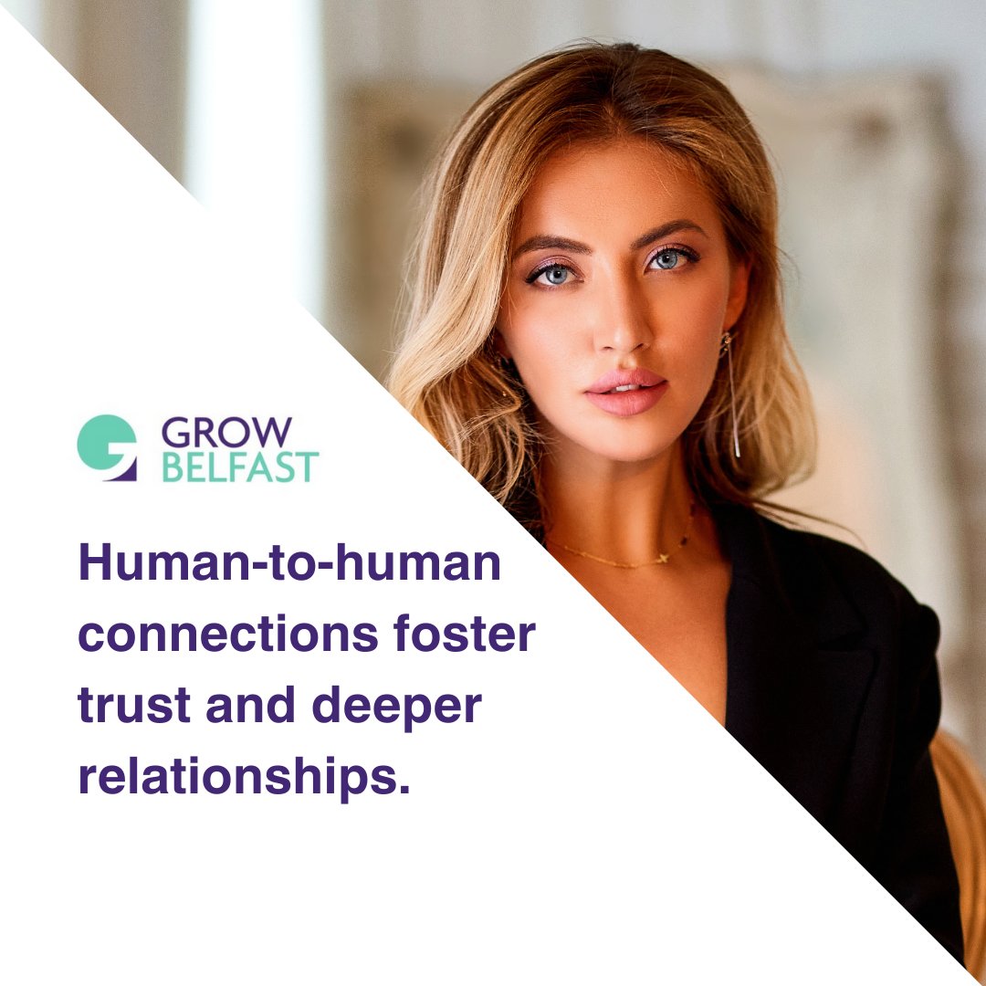 BelfastGrow's tweet photo. Customer meetings in person reveal truths that emails never will. Human-to-human connections foster trust and deeper relationships. #RelationshipMarketing #BusinessRelationships #MeetingCustomers #InPersonMeetings #FaceToFaceMarketing #GrowBelfast https://t.co/rZEN2Z2y0F