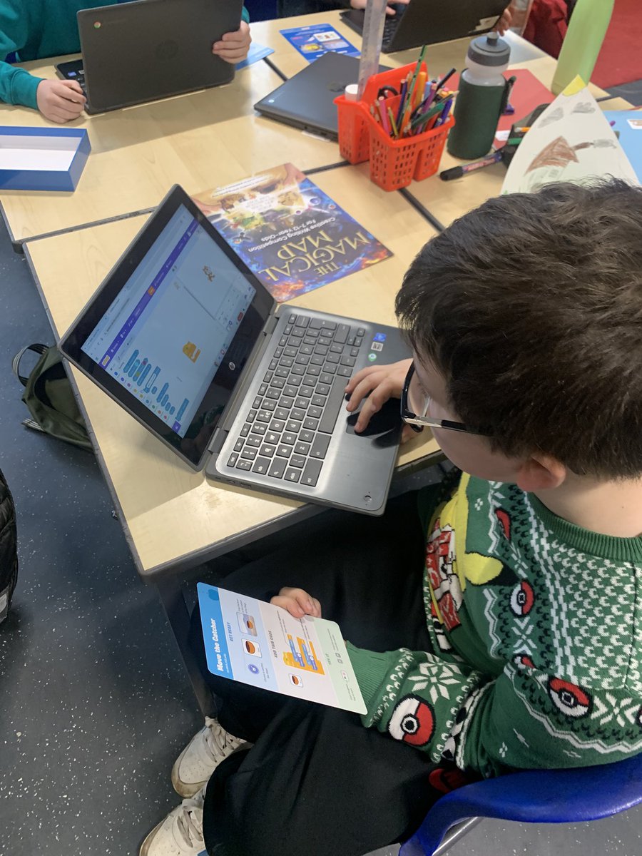 FordbankPS's tweet image. Mr M’s @scratch #CodingClub is a rare Friday treat! Lots of creative animations being created by P6! Watch this space @DigiLearnRen @Schools_Digital 🧑‍💻 👩‍💻