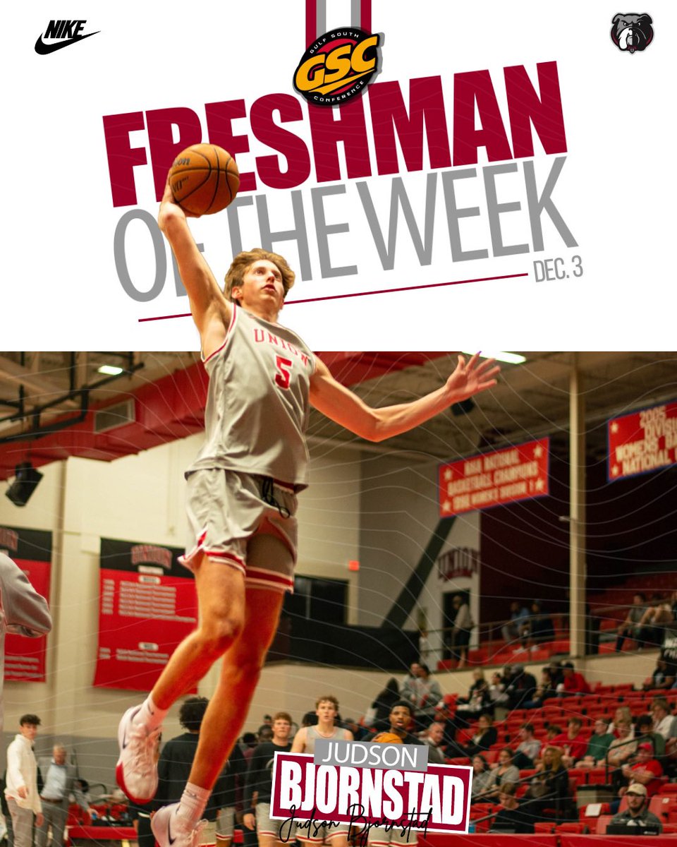 UUAthleticsMB's tweet photo. 🚨FRESHMAN OF THE WEEK🚨

After averaging 11.5 points and shooting 33% from beyond the arc during the DoubleTree Thanksgiving Classic, Judson Bjornstad has been named your GSC FOTW! https://t.co/SToFhEgRKw
